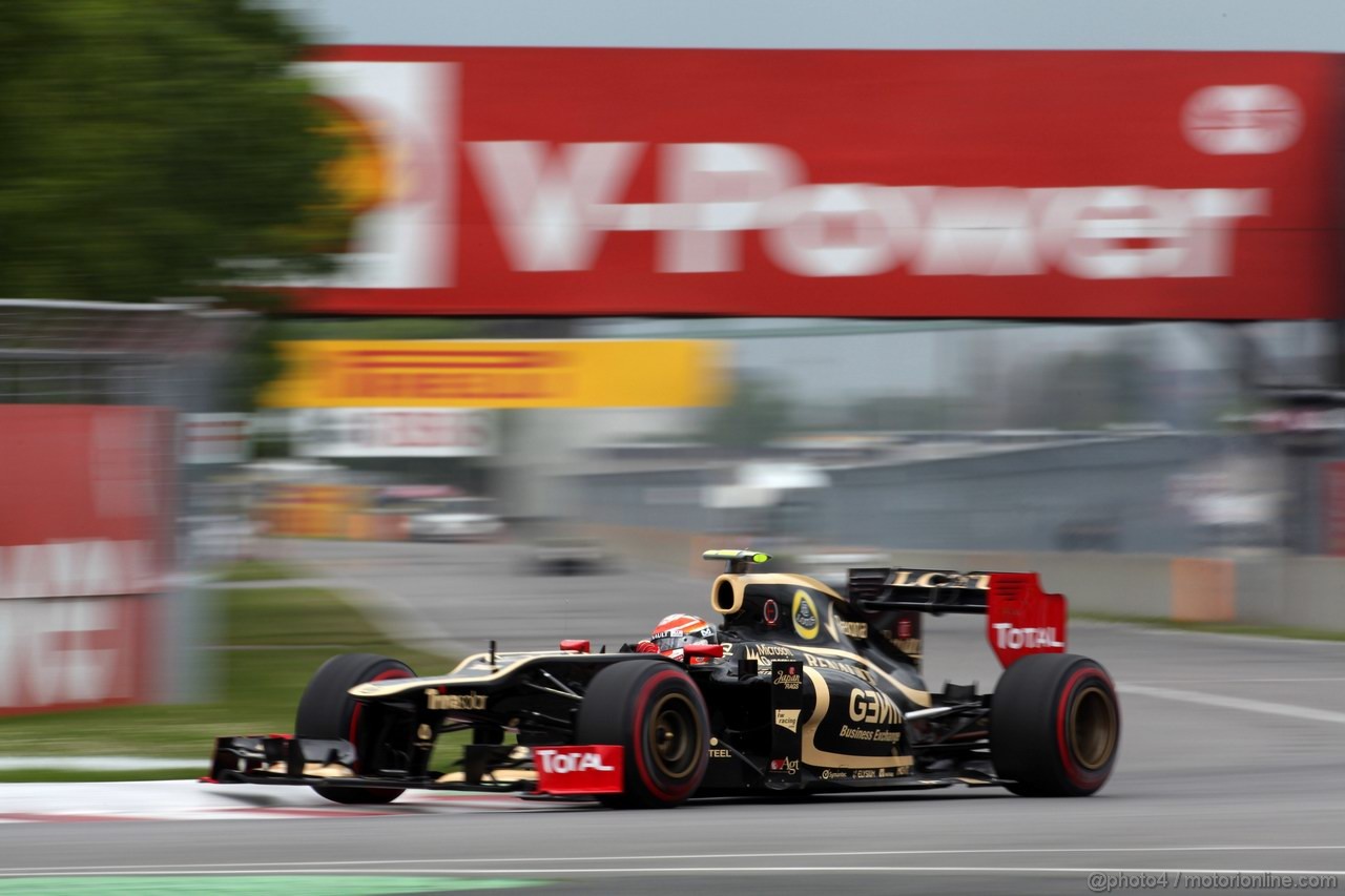 GP CANADA, 08.06.2012- Prove Libere 1,  Romain Grosjean (FRA) Lotus F1 Team E20