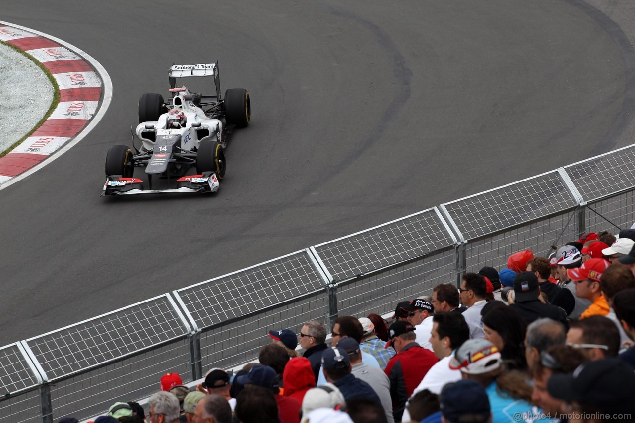 GP CANADA, 08.06.2012- Prove Libere 1,  Kamui Kobayashi (JAP) Sauber F1 Team C31 