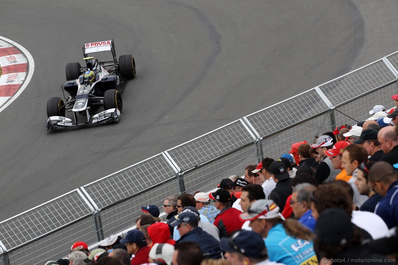 GP CANADA, 08.06.2012- Prove Libere 1,  Bruno Senna (BRA) Williams F1 Team FW34 