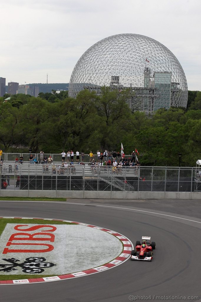 GP CANADA, 08.06.2012- Prove Libere 1,  Felipe Massa (BRA) Ferrari F2012 