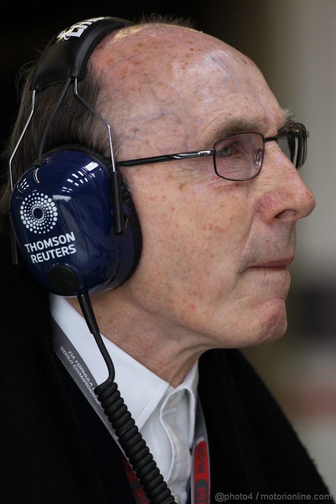 GP CANADA, 08.06.2012- Prove Libere 1,  Sir Frank Williams(gbr),Team Principal Williams F1 Team 