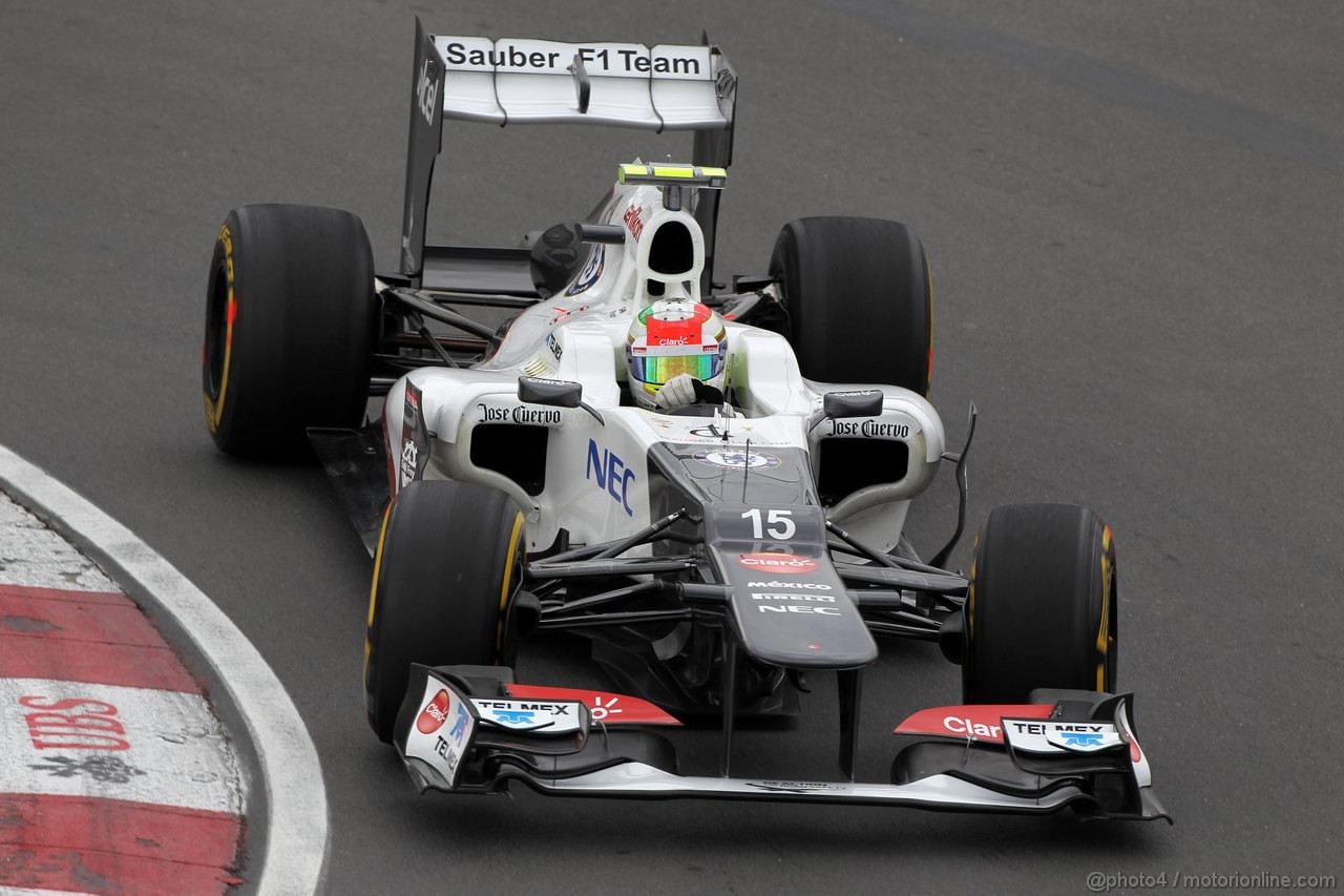 GP CANADA, 08.06.2012- Prove Libere 1,  Sergio Pérez (MEX) Sauber F1 Team C31 