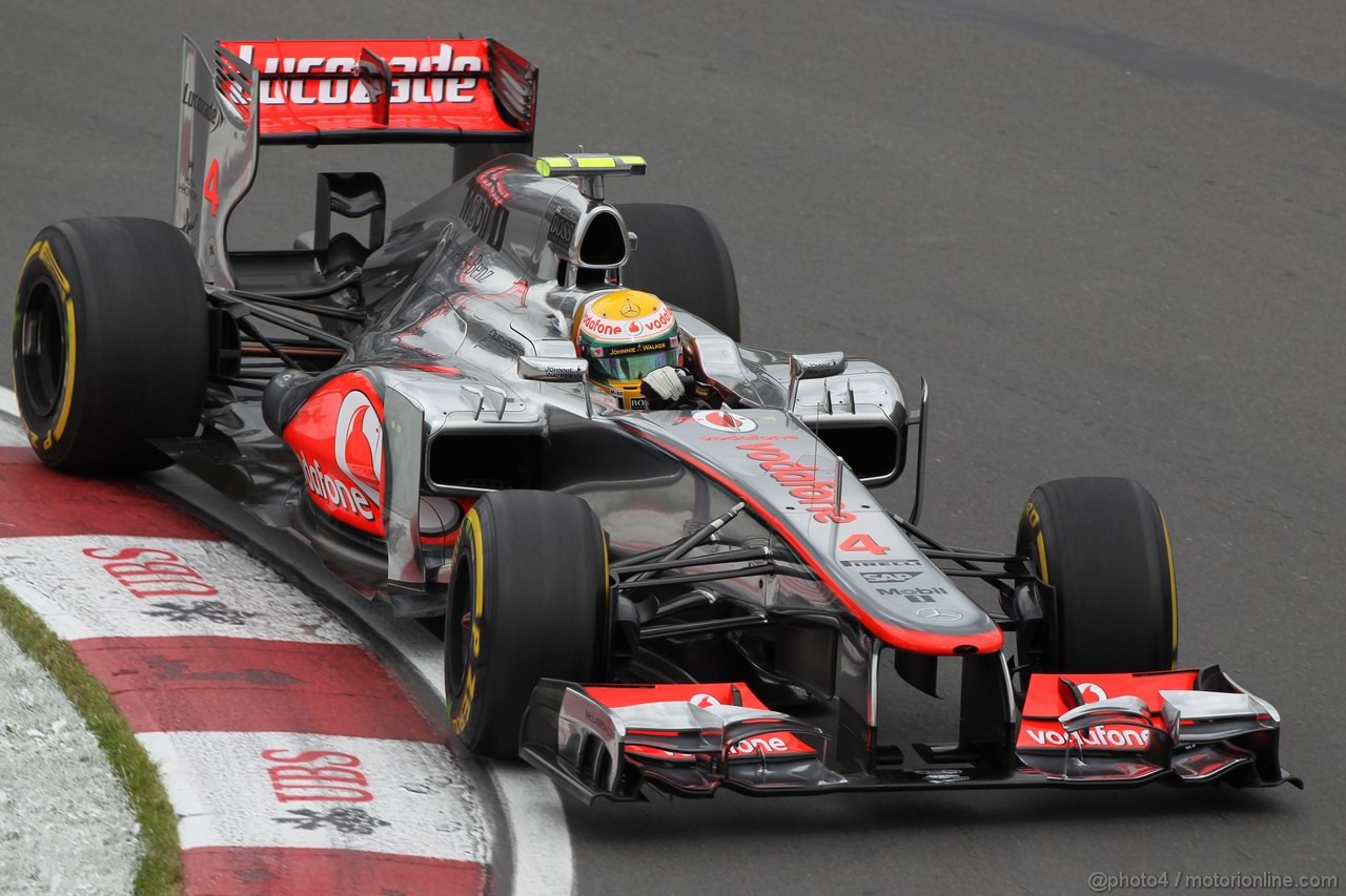 GP CANADA, 08.06.2012- Prove Libere 1,  Lewis Hamilton (GBR) McLaren Mercedes MP4-27