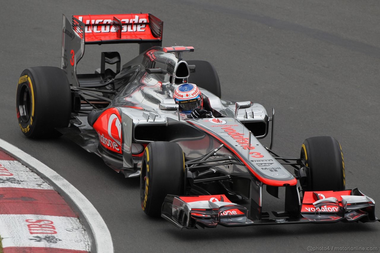 GP CANADA, 08.06.2012- Prove Libere 1,  Jenson Button (GBR) McLaren Mercedes MP4-27