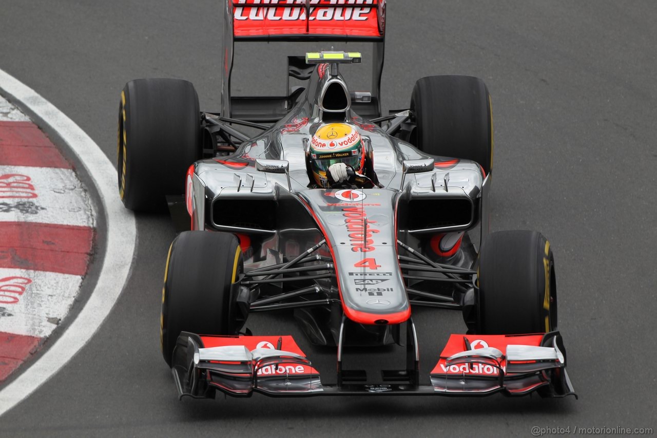 GP CANADA, 08.06.2012- Prove Libere 1,  Lewis Hamilton (GBR) McLaren Mercedes MP4-27