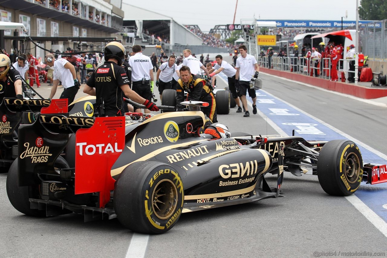 GP CANADA, 08.06.2012- Prove Libere 1,  Kimi Raikkonen (FIN) Lotus F1 Team E20
