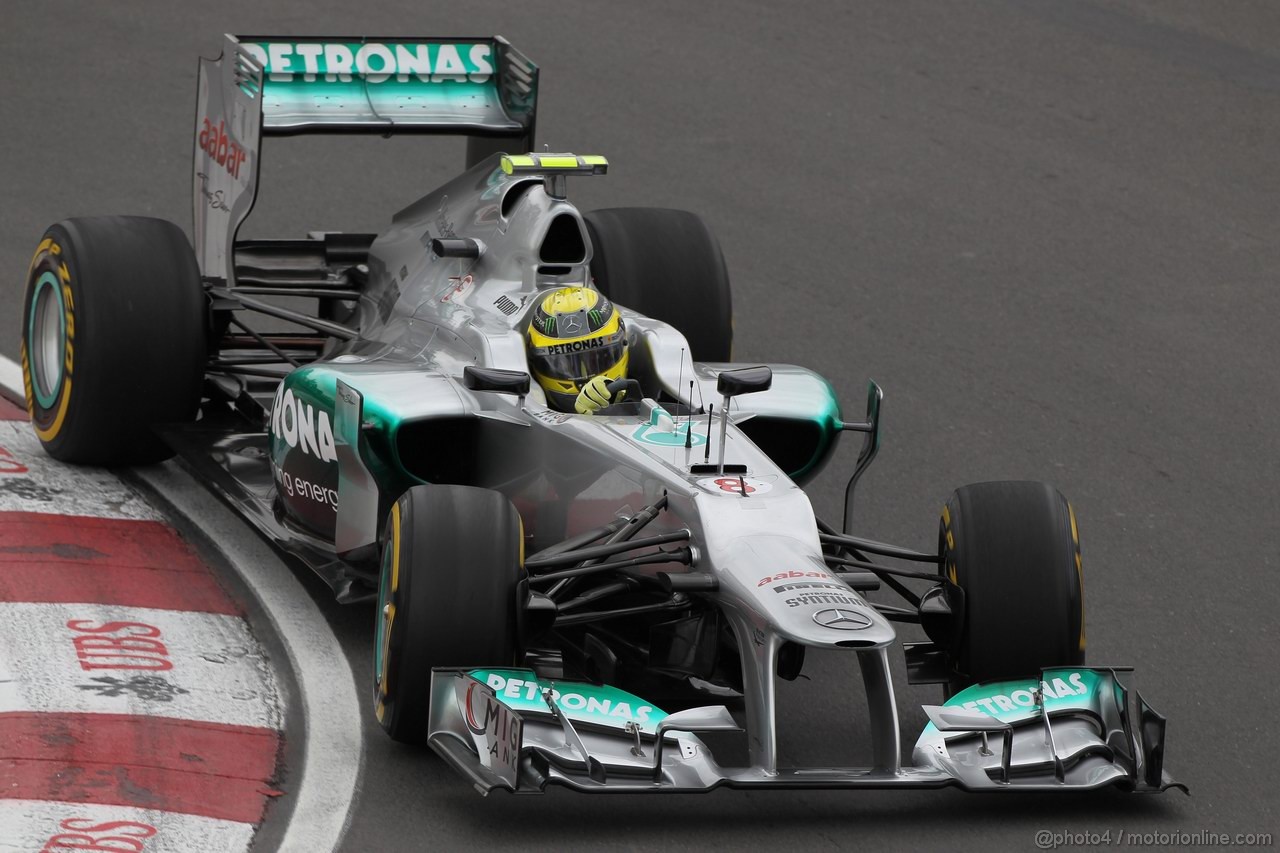 GP CANADA, 08.06.2012- Prove Libere 1,  Nico Rosberg (GER) Mercedes AMG F1 W03 