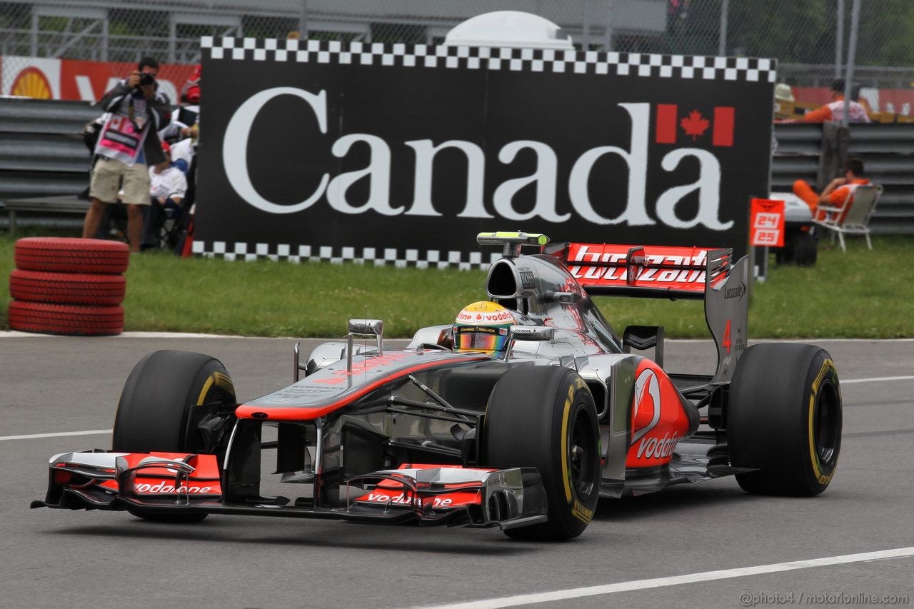 GP CANADA, 08.06.2012- Prove Libere 2, Lewis Hamilton (GBR) McLaren Mercedes MP4-27  