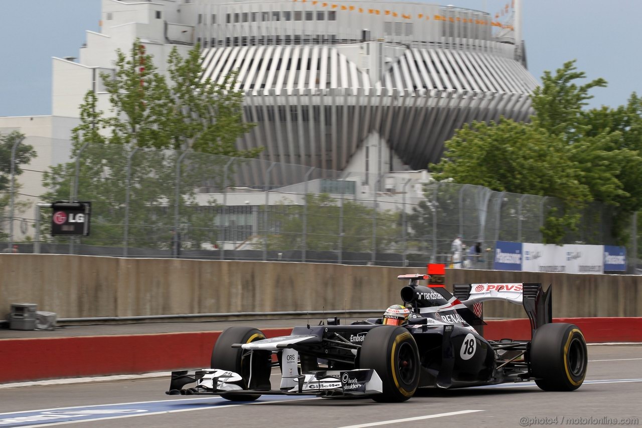 GP CANADA, 08.06.2012- Prove Libere 2, Pastor Maldonado (VEN) Williams F1 Team FW34 