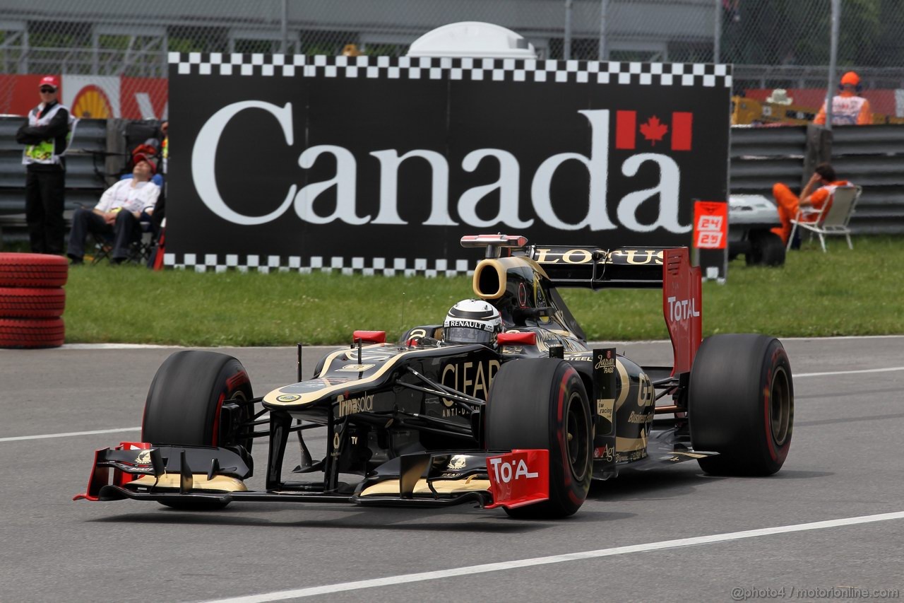 GP CANADA, 08.06.2012- Prove Libere 2, Kimi Raikkonen (FIN) Lotus F1 Team E20 