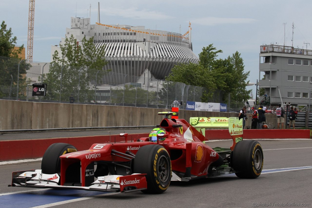 GP CANADA, 08.06.2012- Prove Libere 2, Felipe Massa (BRA) Ferrari F2012 