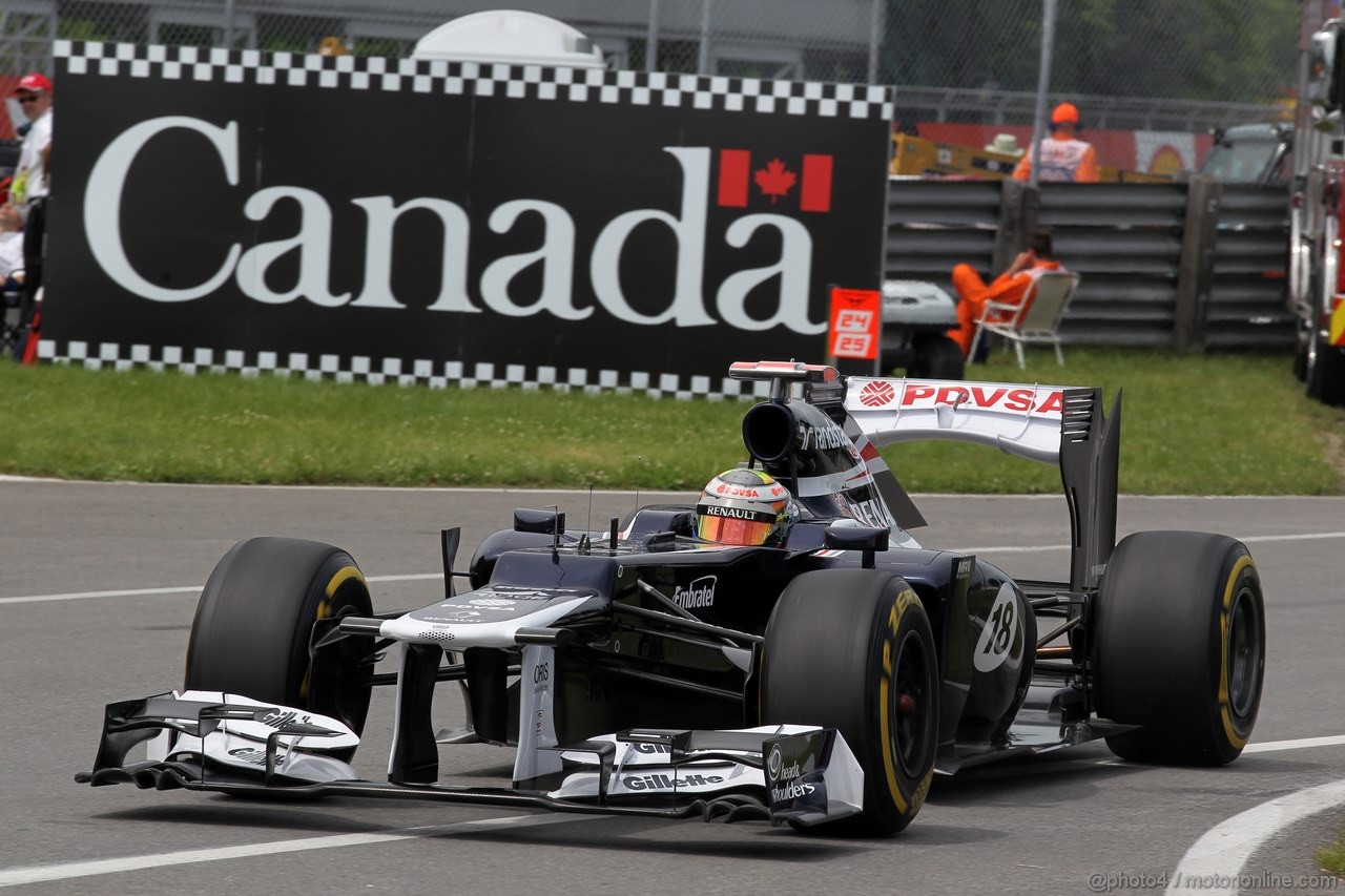 GP CANADA, 08.06.2012- Prove Libere 2, Pastor Maldonado (VEN) Williams F1 Team FW34 