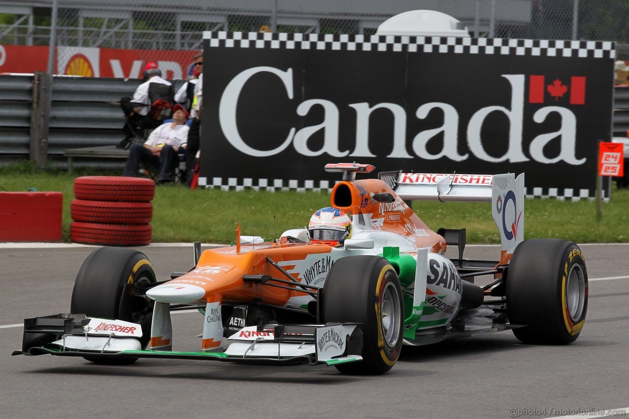 GP CANADA, 08.06.2012- Prove Libere 2, Paul di Resta (GBR) Sahara Force India F1 Team VJM05 