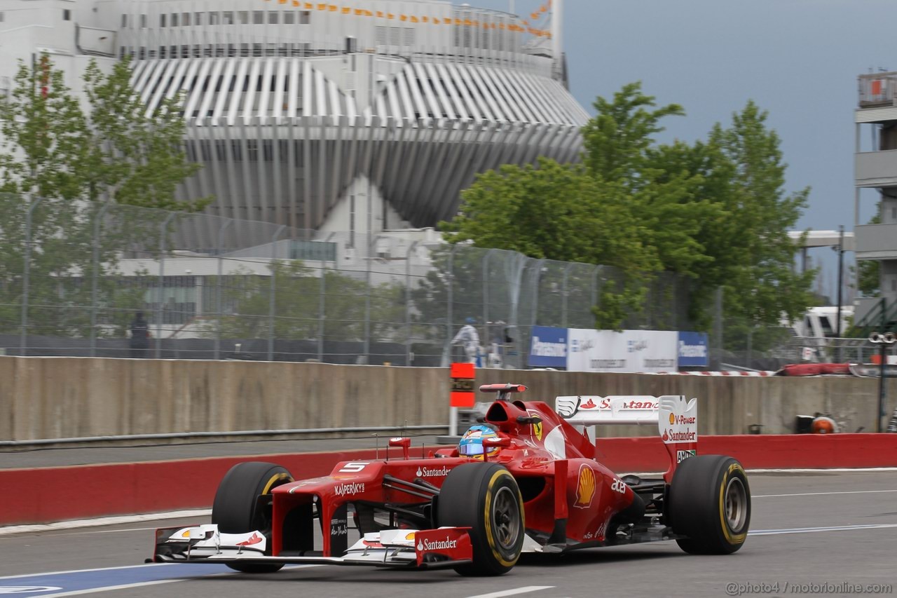 GP CANADA, 08.06.2012- Prove Libere 2, Fernando Alonso (ESP) Ferrari F2012 