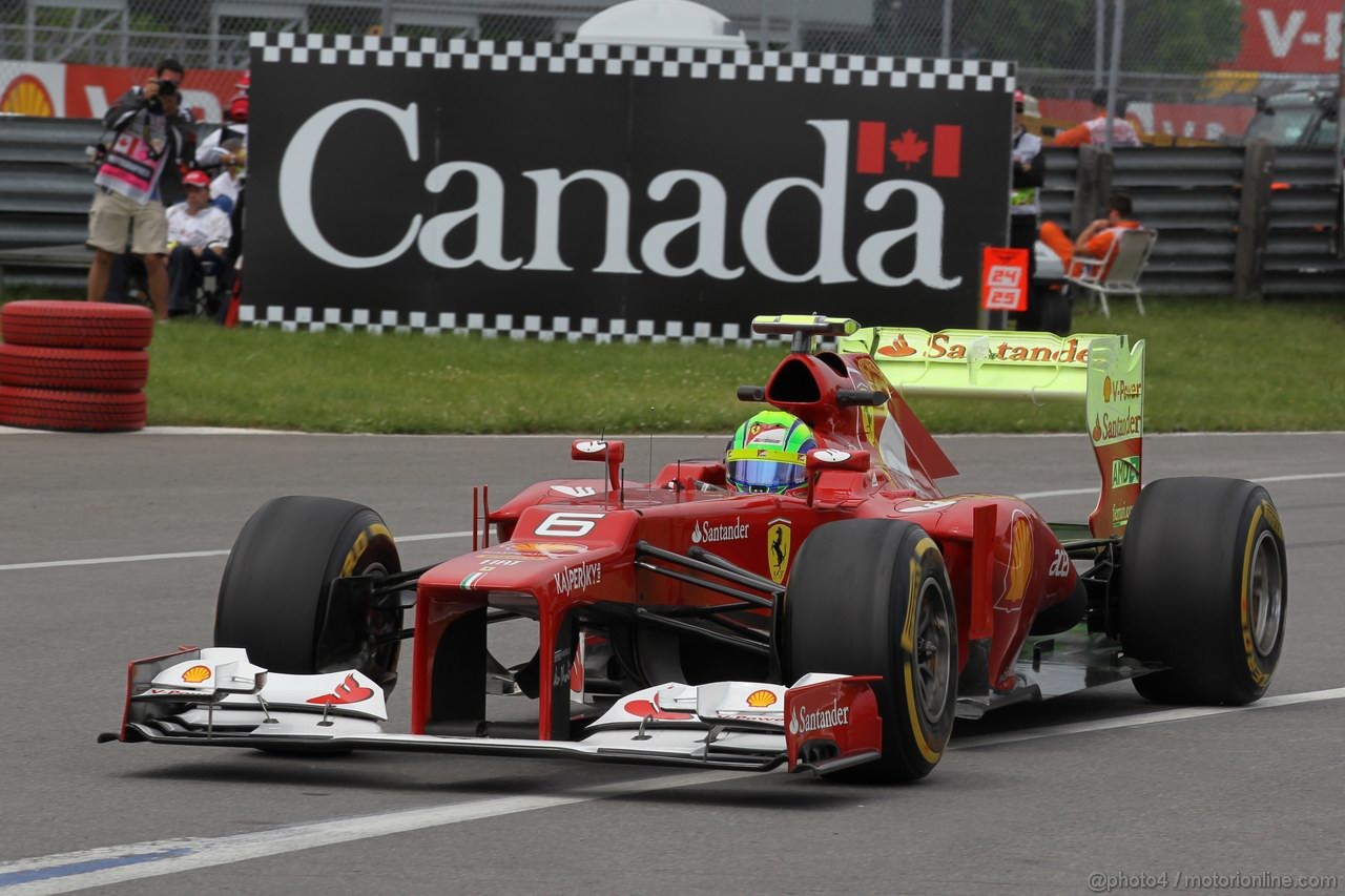 GP CANADA, 08.06.2012- Prove Libere 2, Felipe Massa (BRA) Ferrari F2012 