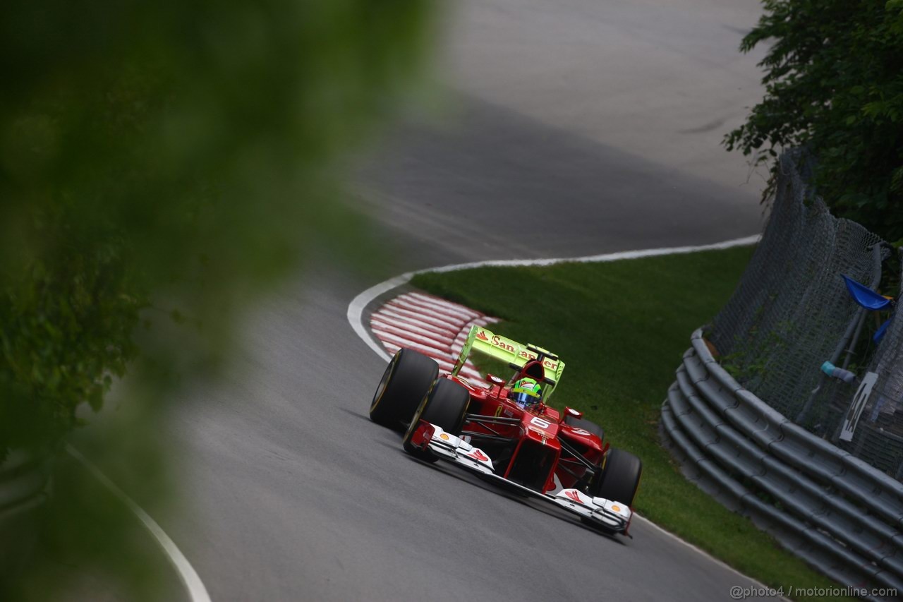 GP CANADA, 08.06.2012- Prove Libere 2, Felipe Massa (BRA) Ferrari F2012