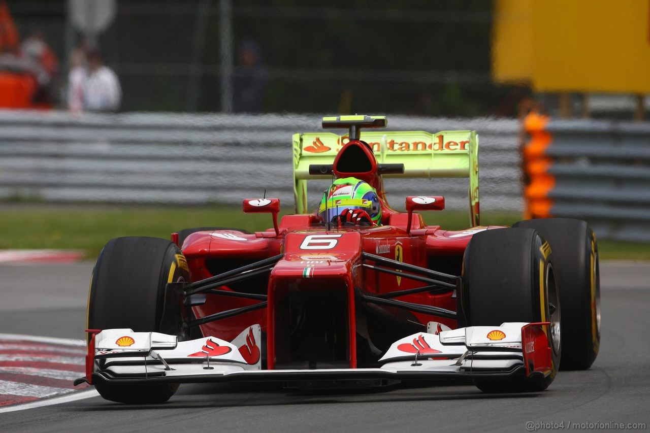 GP CANADA, 08.06.2012- Prove Libere 2, Felipe Massa (BRA) Ferrari F2012 