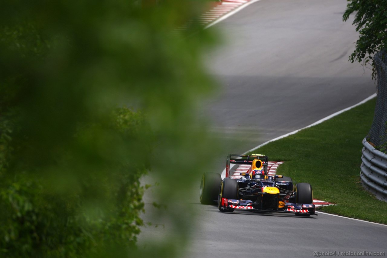 GP CANADA, 08.06.2012- Prove Libere 2, Mark Webber (AUS) Red Bull Racing RB8