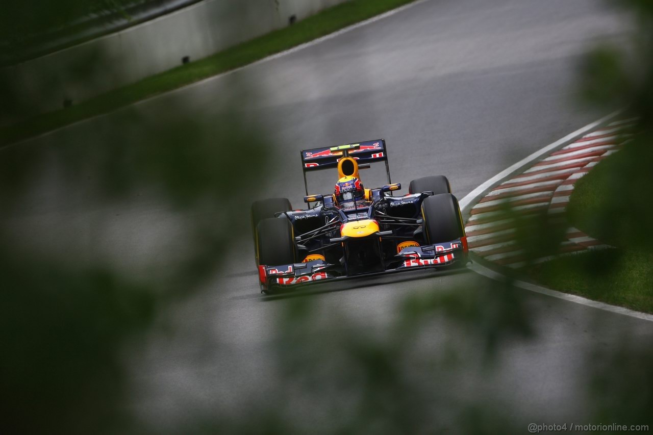 GP CANADA, 08.06.2012- Prove Libere 2, Mark Webber (AUS) Red Bull Racing RB8 
