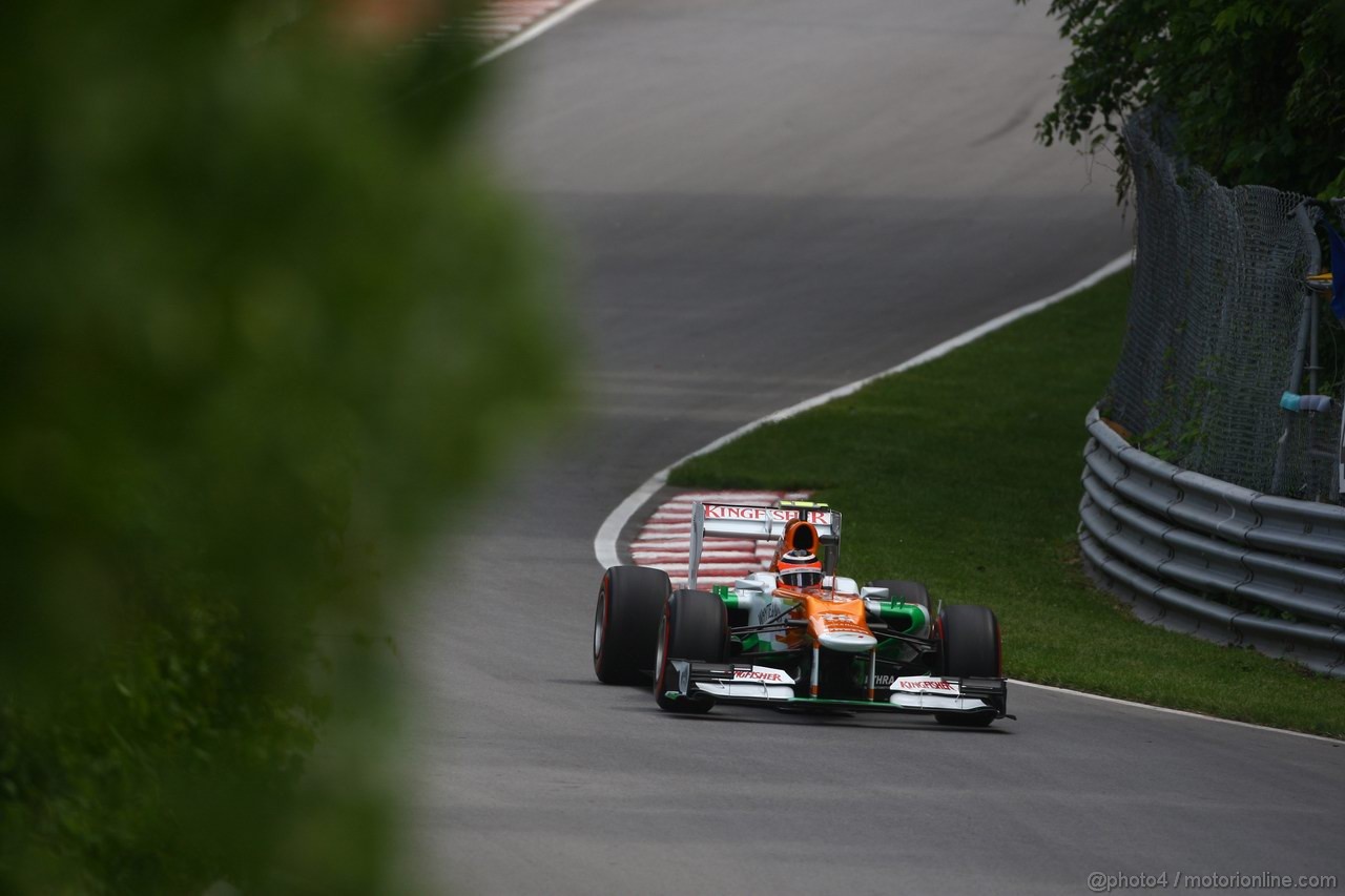 GP CANADA, 08.06.2012- Prove Libere 2, Nico Hulkenberg (GER) Sahara Force India F1 Team VJM05 