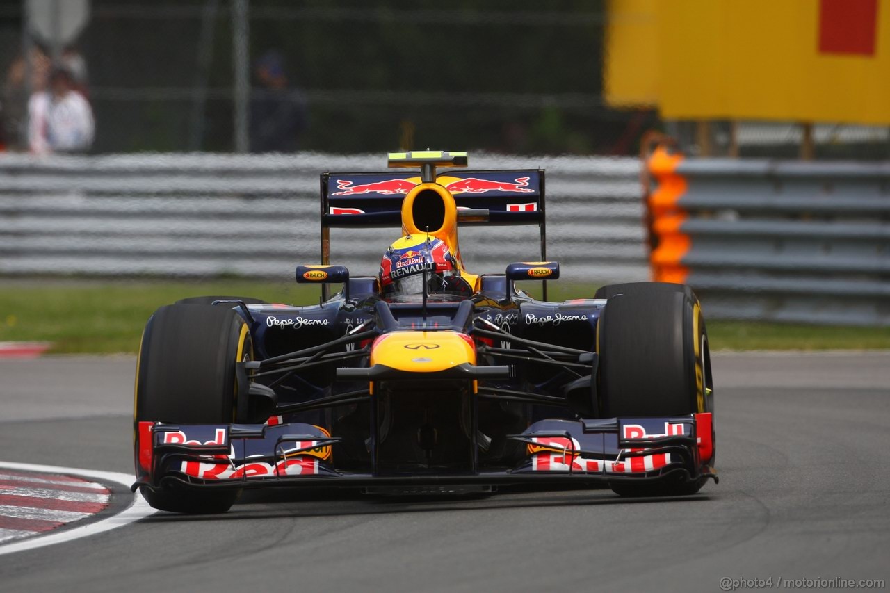 GP CANADA, 08.06.2012- Prove Libere 2, Mark Webber (AUS) Red Bull Racing RB8 
