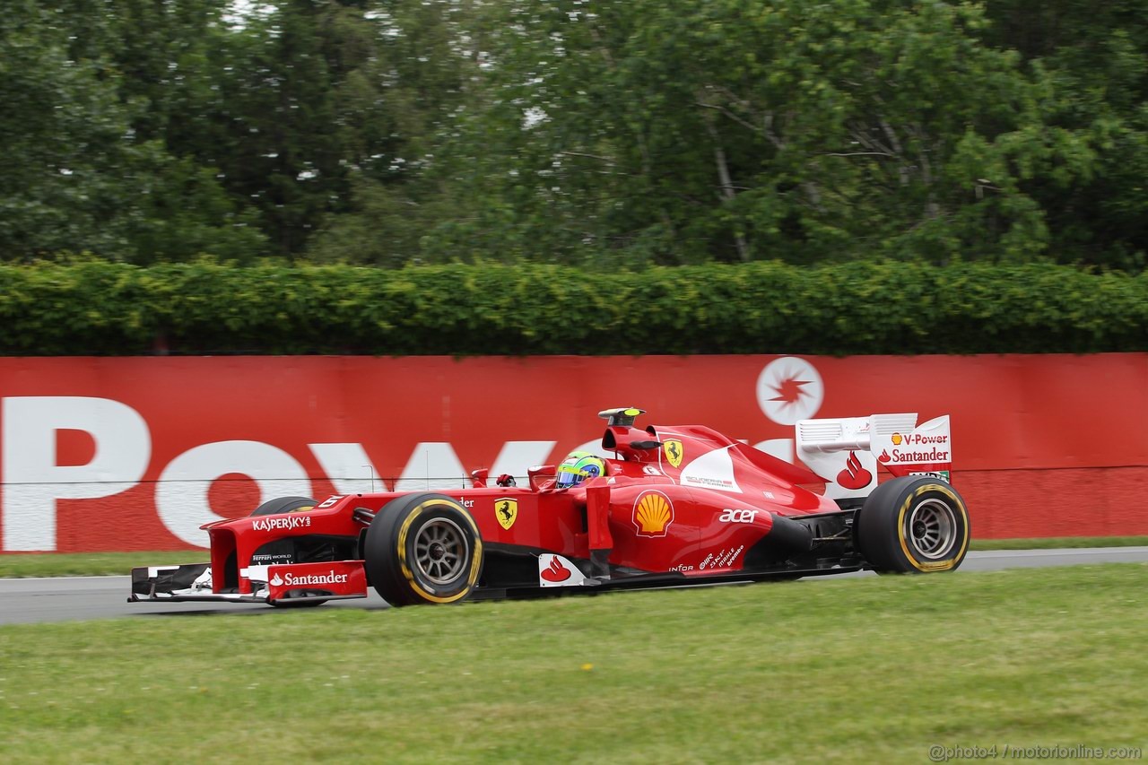 GP CANADA, 08.06.2012- Prove Libere 2, Felipe Massa (BRA) Ferrari F2012