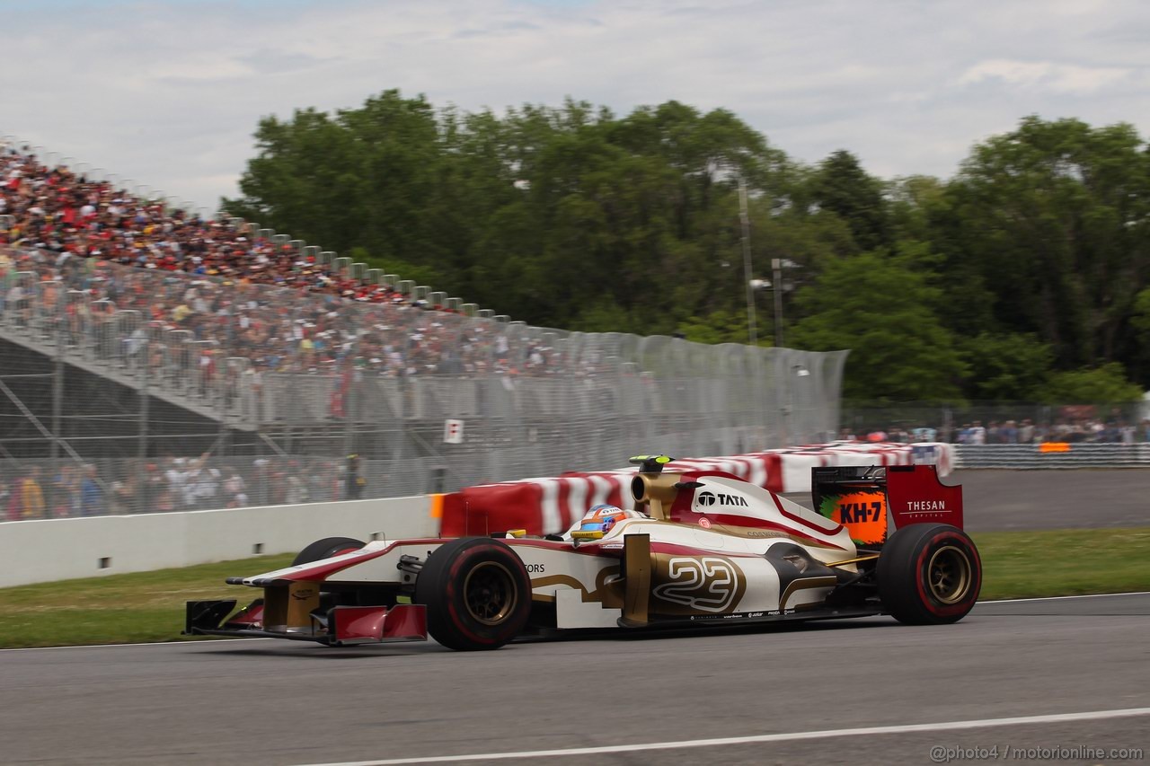 GP CANADA, 08.06.2012- Prove Libere 2, Narain Karthikeyan (IND) HRT Formula 1 Team F112 