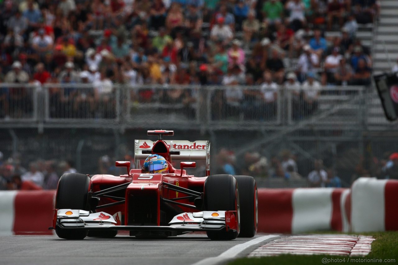 GP CANADA, 08.06.2012- Prove Libere 2, Fernando Alonso (ESP) Ferrari F2012 