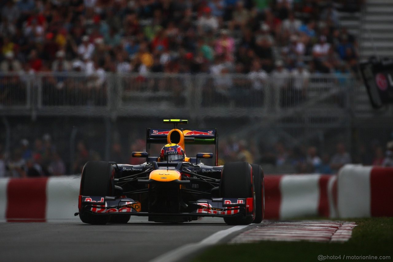 GP CANADA, 08.06.2012- Prove Libere 2, Mark Webber (AUS) Red Bull Racing RB8