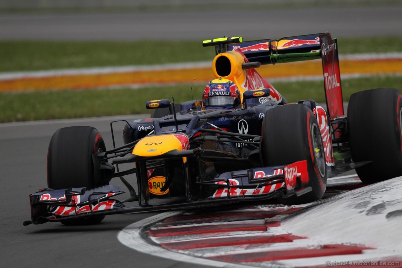 GP CANADA, 08.06.2012- Prove Libere 2, Mark Webber (AUS) Red Bull Racing RB8