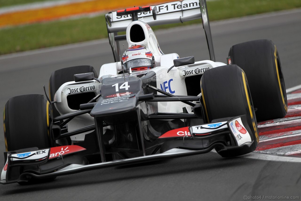 GP CANADA, 08.06.2012- Prove Libere 2, Kamui Kobayashi (JAP) Sauber F1 Team C31 