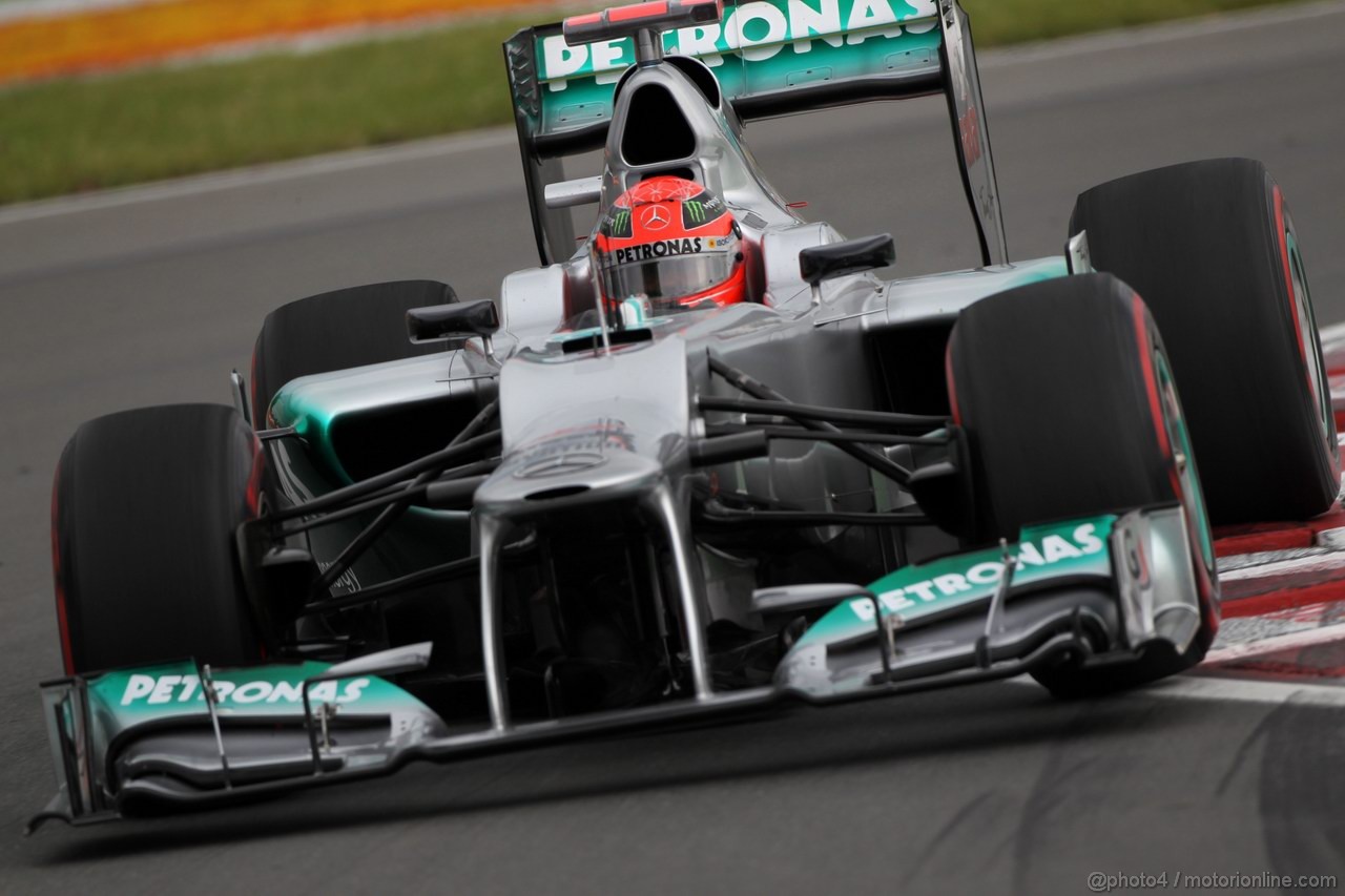 GP CANADA, 08.06.2012- Prove Libere 2, Michael Schumacher (GER) Mercedes AMG F1 W03