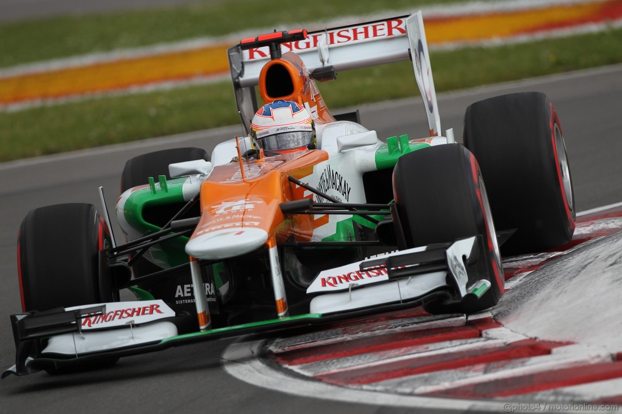 GP CANADA, 08.06.2012- Prove Libere 2, Paul di Resta (GBR) Sahara Force India F1 Team VJM05 