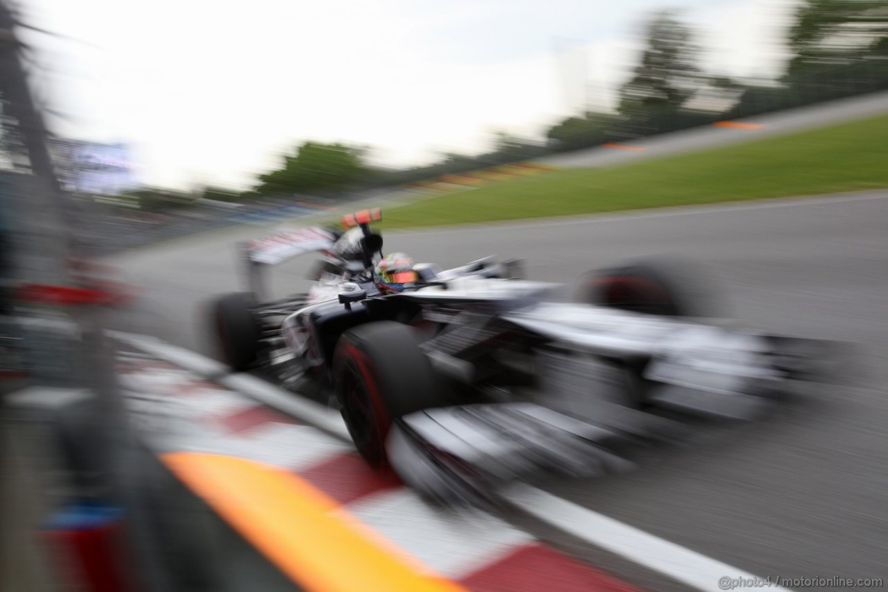 GP CANADA, 08.06.2012- Prove Libere 2, Pastor Maldonado (VEN) Williams F1 Team FW34