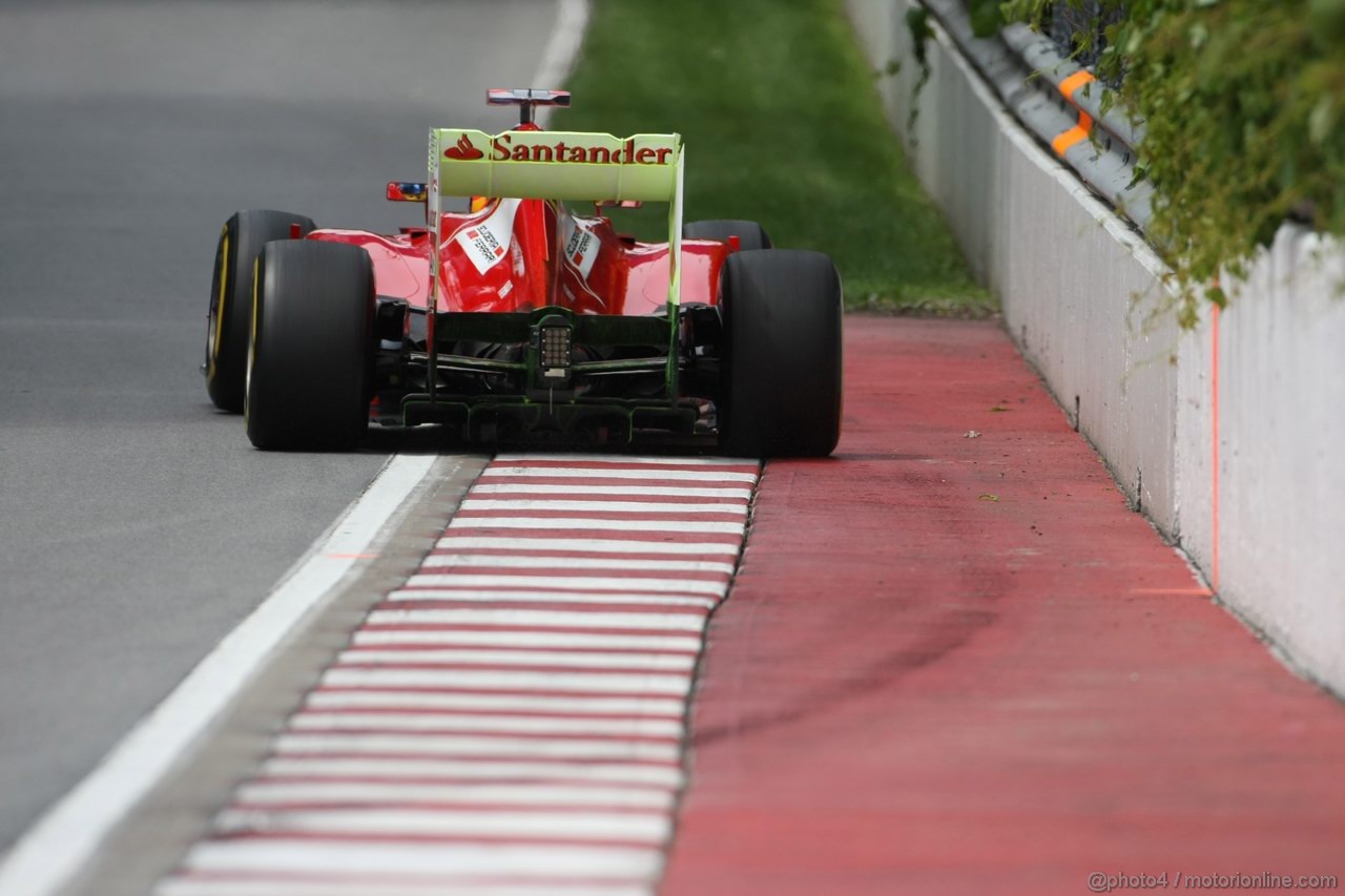 GP CANADA, 08.06.2012- Prove Libere 2, Fernando Alonso (ESP) Ferrari F2012