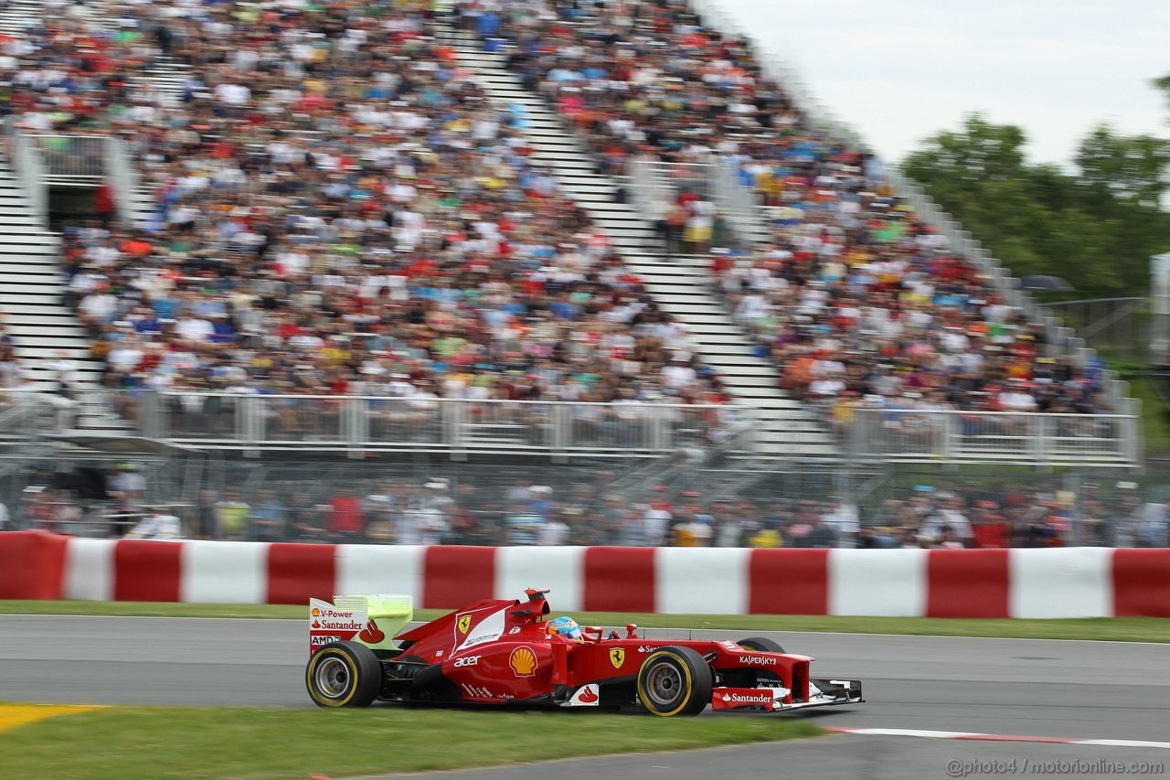 GP CANADA, 08.06.2012- Prove Libere 2, Fernando Alonso (ESP) Ferrari F2012