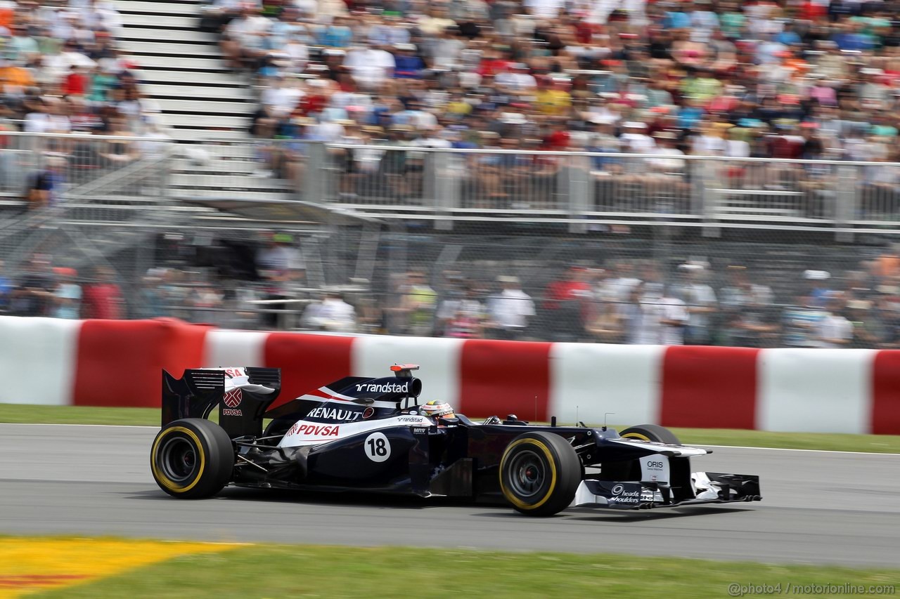 GP CANADA, 08.06.2012- Prove Libere 2, Pastor Maldonado (VEN) Williams F1 Team FW34