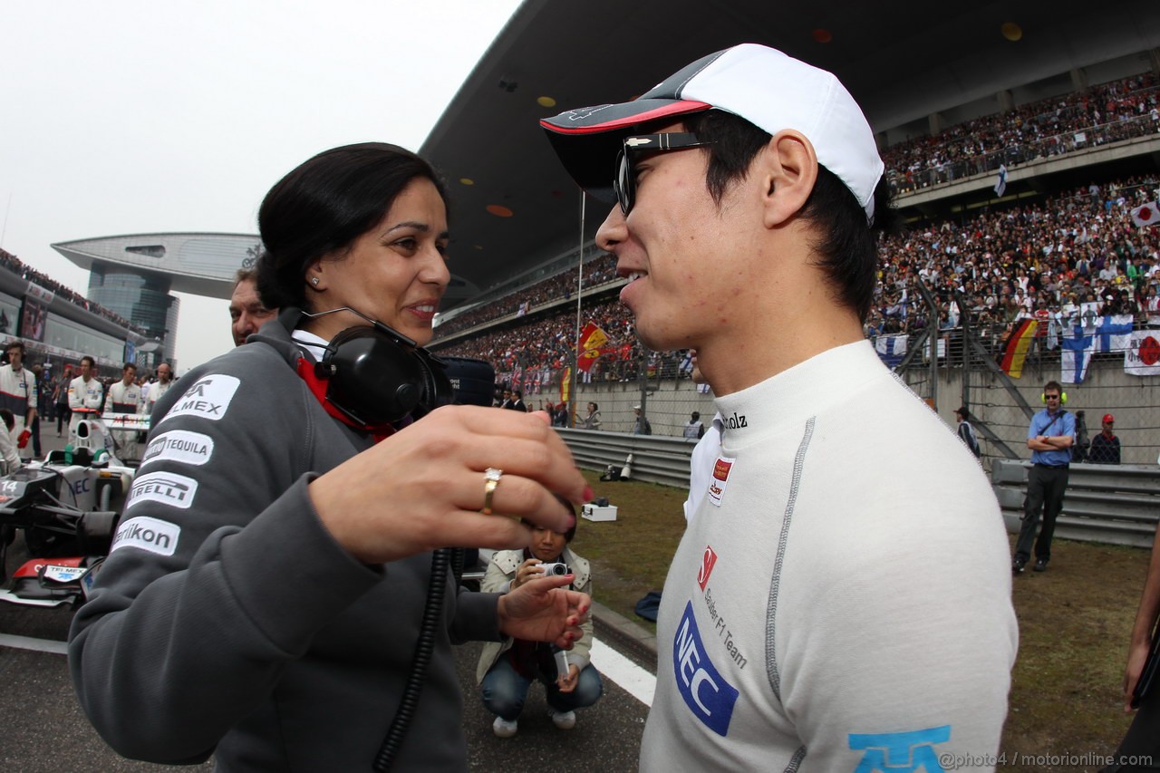 GP CHINA, 15.04.2012 - Gara, Atmosphere Kamui Kobayashi (JAP) Sauber F1 Team C31