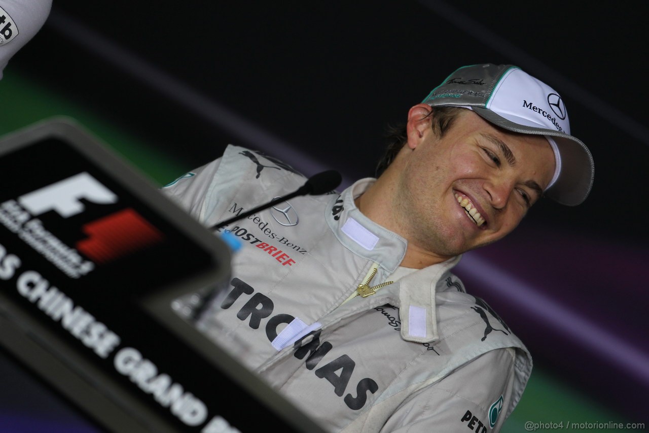 GP CHINA, 15.04.2012 - Gara, Press Conference Nico Rosberg (GER) Mercedes AMG F1 W03