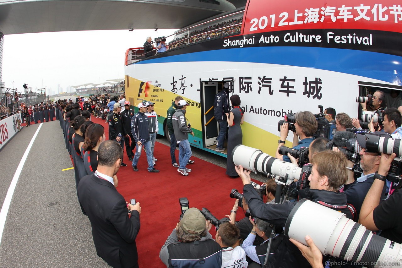 GP CHINA, 15.04.2012 - Gara, Driver Parade