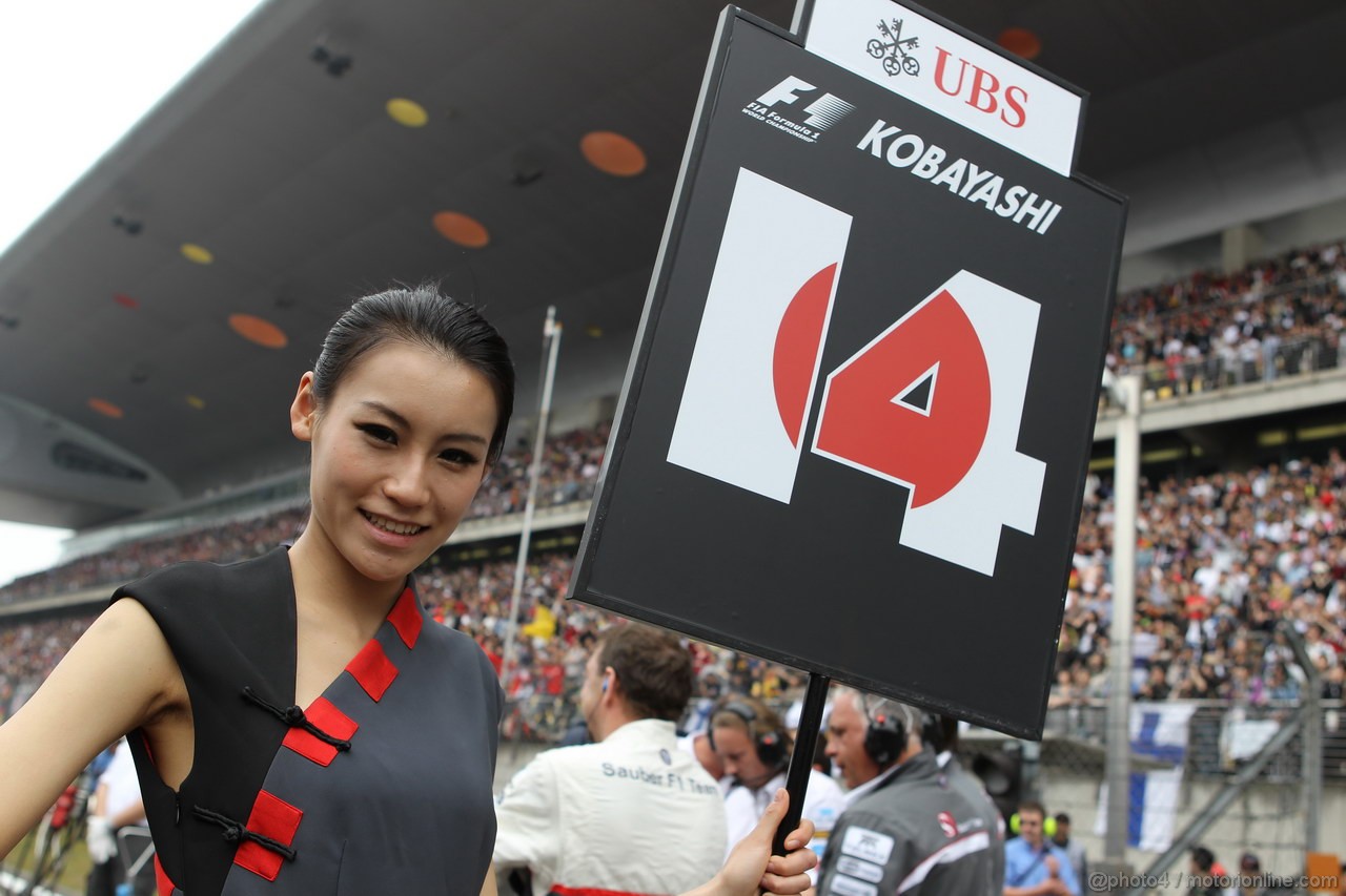 GP CHINA, 15.04.2012 - Gara,  griglia Ragazza