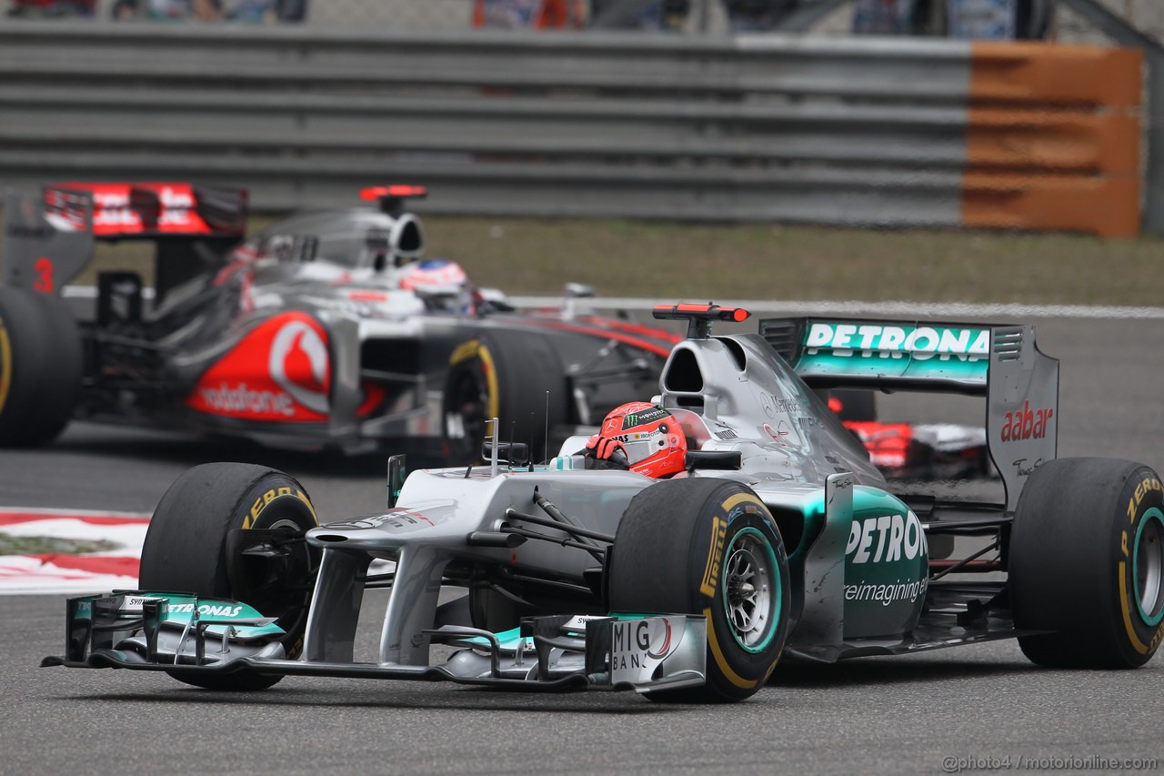 GP CHINA, 15.04.2012 - Gara, Michael Schumacher (GER) Mercedes AMG F1 W03