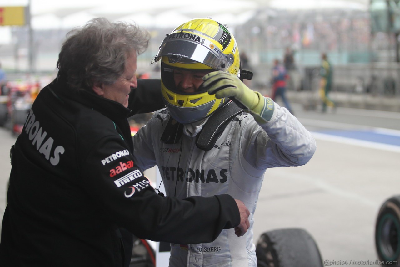 GP CHINA, 15.04.2012 - Gara, Festeggiamenti for the victory Nico Rosberg (GER) Mercedes AMG F1 W03 e Norbert Haug (GER), Mercedes Motorsport chief