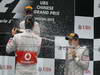 GP CHINA, 15.04.2012 - Gara,  Podium 1st Nico Rosberg (GER) Mercedes AMG F1 W03, 2nd Jenson Button (GBR) McLaren Mercedes MP4-27, 3rd Lewis Hamilton (GBR) McLaren Mercedes MP4-27 with Norbert Haug (GER), Mercedes Motorsport chief
