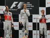 GP CHINA, 15.04.2012 - Gara,  Podium 1st Nico Rosberg (GER) Mercedes AMG F1 W03, 2nd Jenson Button (GBR) McLaren Mercedes MP4-27, 3rd Lewis Hamilton (GBR) McLaren Mercedes MP4-27 with Norbert Haug (GER), Mercedes Motorsport chief
