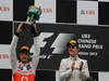 GP CHINA, 15.04.2012 - Gara,  Podium 2nd Jenson Button (GBR) McLaren Mercedes MP4-27, 3rd Lewis Hamilton (GBR) McLaren Mercedes MP4-27 with Norbert Haug (GER), Mercedes Motorsport chief
