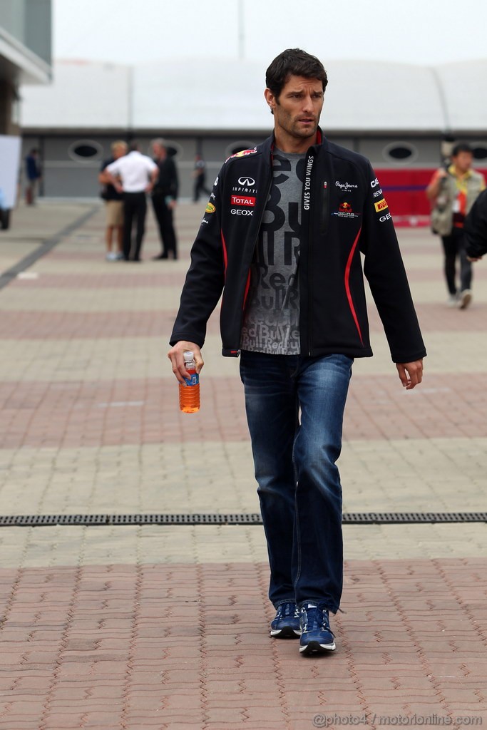 GP COREA, 14.10.2012- Mark Webber (AUS) Red Bull Racing RB8 