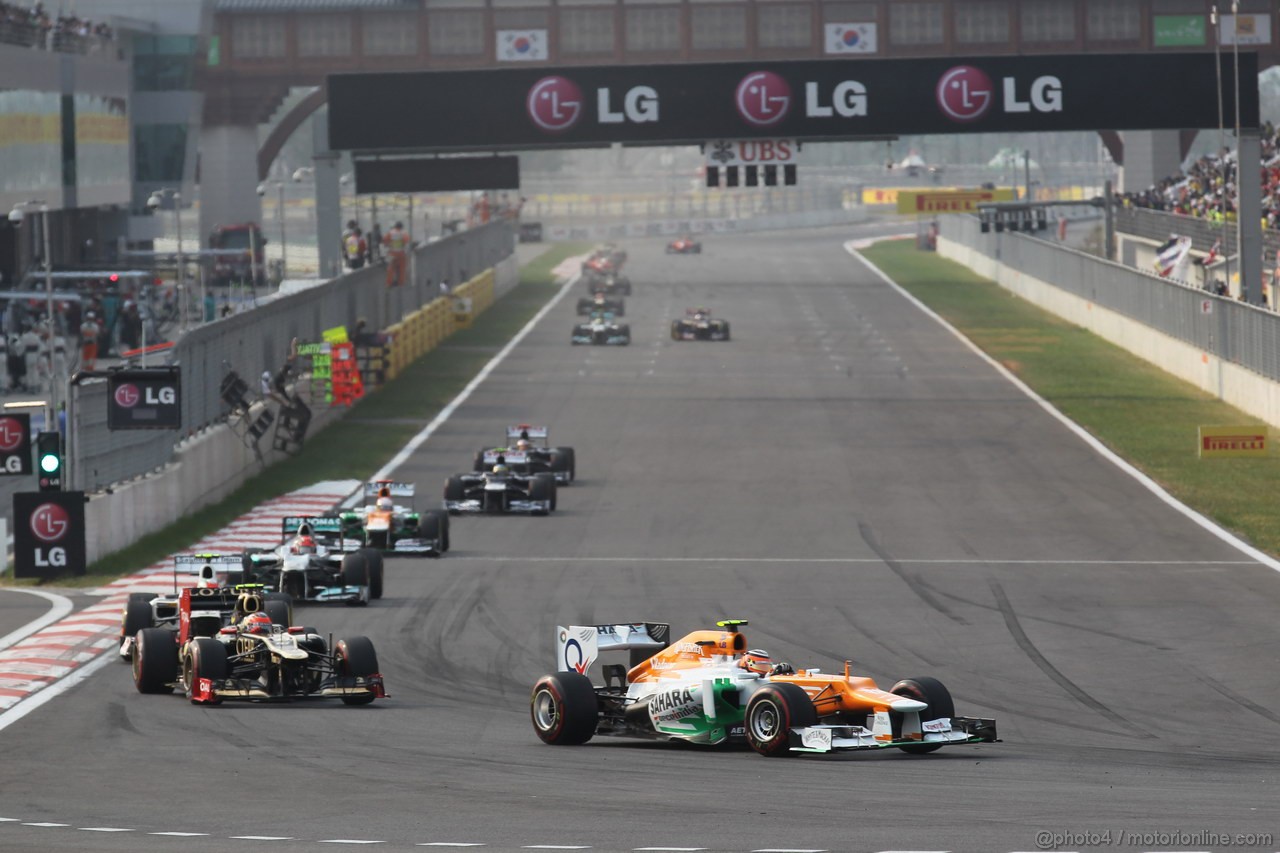 GP COREA, 14.10.2012- Gara, Nico Hulkenberg (GER) Sahara Force India F1 Team VJM05 