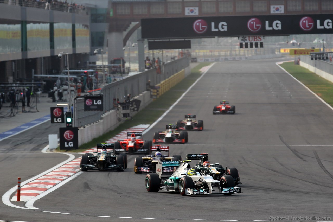 GP COREA, 14.10.2012- Gara, Nico Rosberg (GER) Mercedes AMG F1 W03 