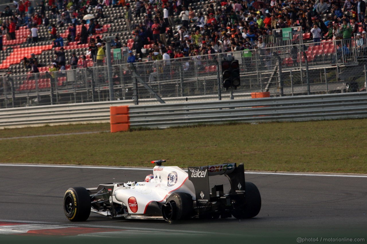 GP COREA, 14.10.2012- Gara, Kamui Kobayashi (JAP) Sauber F1 Team C31, punched